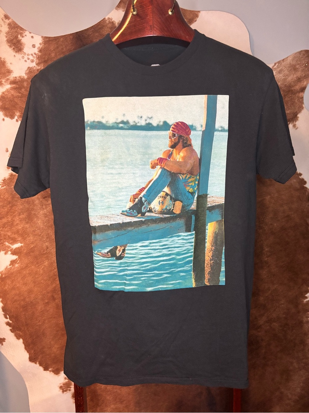 WWE Macho Man Randy Savage Graphic T-Shirt Men’s Medium Black Wrestling Tee